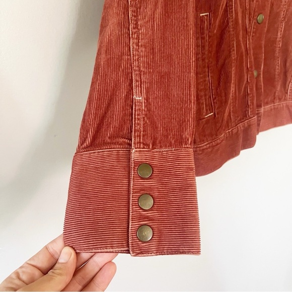 Northcrest Rust Corduroy Western Trucker Jacket 100% Cotton XL 18 Rodeo Country - Picture 8 of 11